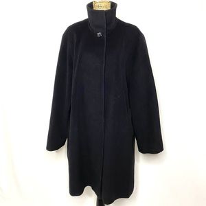 Cinzia Rocca Black Virgin Wool Coat